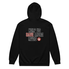 Load image into Gallery viewer, RBARI 'Help Us Save More Lives' Zip-Up Hoodie (Unisex)