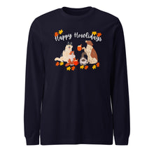 Load image into Gallery viewer, "Happy Howlidays" Fall Long-Sleeve Tee (Unisex)