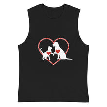 Load image into Gallery viewer, 'Rescue Adopt Love' Sleeveless Tee (Unisex)