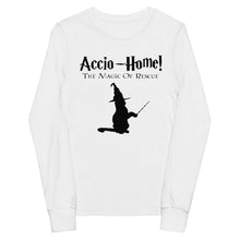 Load image into Gallery viewer, "Accio Home" Cat Youth Long-Sleeve Tee (Unisex)