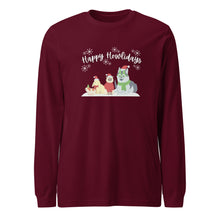 Load image into Gallery viewer, &quot;Happy Howlidays&quot; Winter Long-Sleeve Tee (Unisex)
